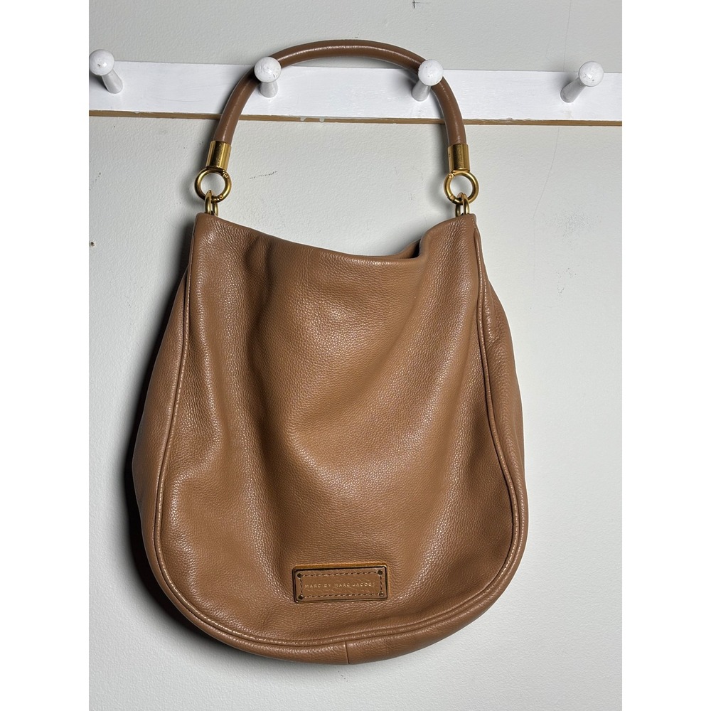 Marc by Marc Jacobs Too Hot To Handle Hobo Bag Tan Pebbled Leather